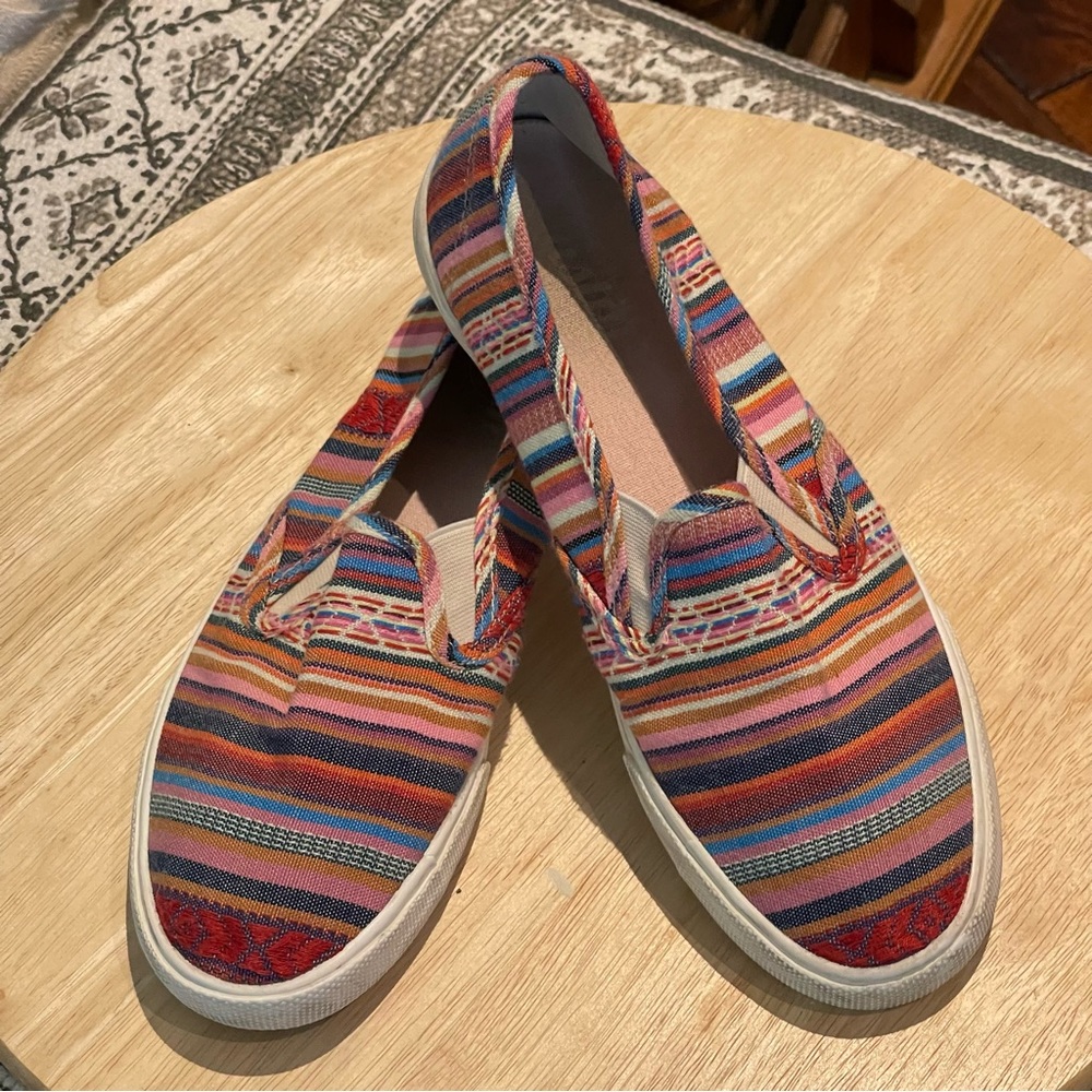 Serape/ Boho/ Western Slip on shoes 9